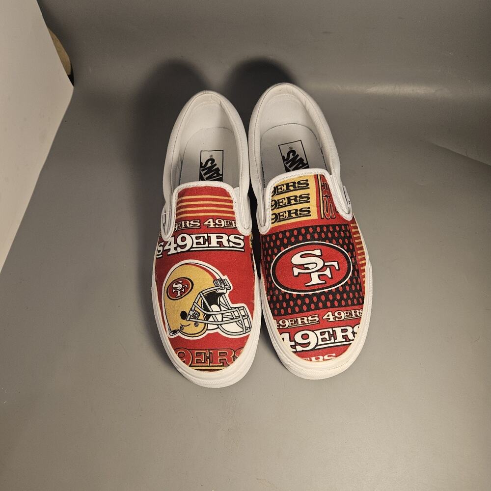 Custom Made San Francisco 49ers Vans Mens Size 9/Women's 10.5 EUC